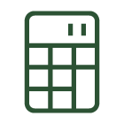 An icon illustration of a calculator.
